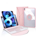 Capa de Couro com Teclado Bluetooth, Touchpad e Slot para Caneta Z11B-A, para iPad Pro 11 2021/2020/2018, para iPad Air 11 2025 / 2024 / Air 5 / Air 4, para iPad 10.2 2021/2020/2019
