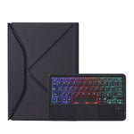 Capa de Couro com Teclado Bluetooth, Touchpad, Retroiluminação e Slot para Caneta Z11B-AS, para iPad Pro 11 2021/2020/2018, para iPad Air 11 2025 / 2024 / Air 5 / Air 4, para iPad 10.2 2021/2020/2019