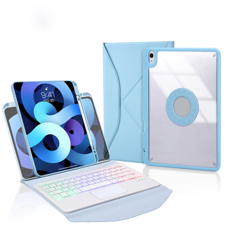 Capa de Couro com Teclado Bluetooth, Touchpad, Retroiluminação e Slot para Caneta Z11B-AS, para iPad Pro 11 2021/2020/2018, para iPad Air 11 2025 / 2024 / Air 5 / Air 4, para iPad 10.2 2021/2020/2019