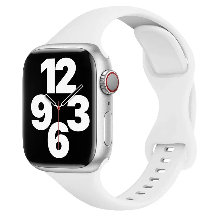 Correia de relógio com fivela borboleta de cintura pequena para Apple Watch Series, 7 45mm / 6&SE&5&4 44mm / 3&2&1 42mm, 7 41mm / 6&SE&5&4 40mm / 3&2&1 38mm