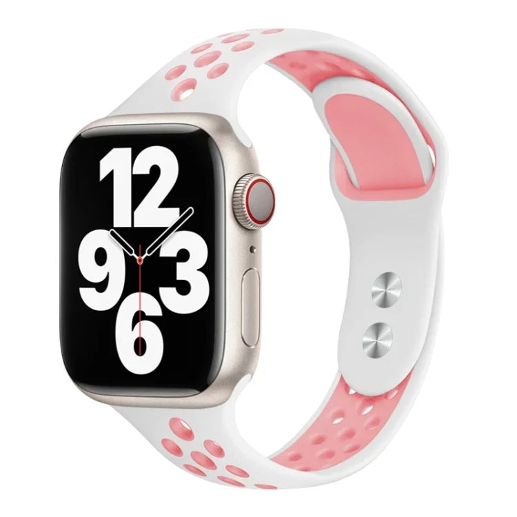 Correia de relógio de cintura pequena com pregos duplos para Apple Watch Series, 7 45mm / 6&SE&5&4 44mm / 3&2&1 42mm, 7 41mm / 6&SE&5&4 40mm / 3&2&1 38mm