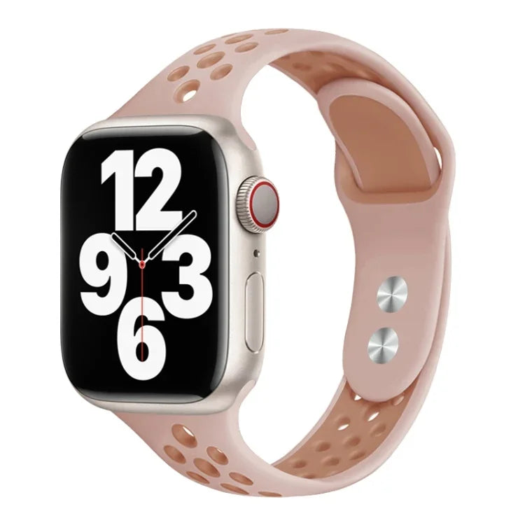 Correia de relógio de cintura pequena com pregos duplos para Apple Watch Series, 7 45mm / 6&SE&5&4 44mm / 3&2&1 42mm, 7 41mm / 6&SE&5&4 40mm / 3&2&1 38mm