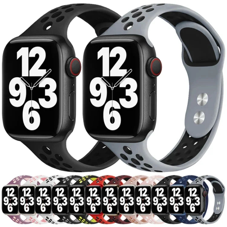 Correia de relógio de cintura pequena com pregos duplos para Apple Watch Series, 7 45mm / 6&SE&5&4 44mm / 3&2&1 42mm, 7 41mm / 6&SE&5&4 40mm / 3&2&1 38mm