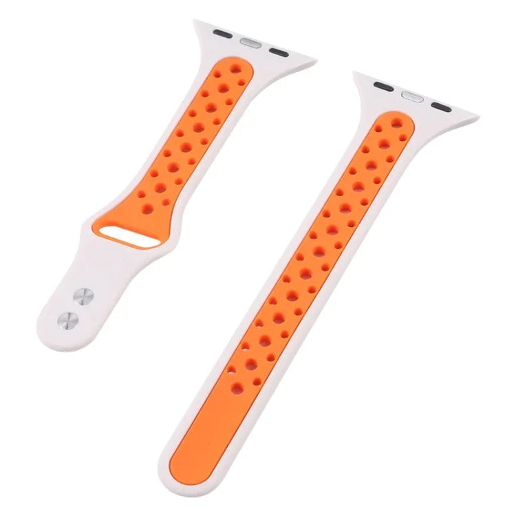 Correia de relógio de cintura pequena com pregos duplos para Apple Watch Series, 7 45mm / 6&SE&5&4 44mm / 3&2&1 42mm, 7 41mm / 6&SE&5&4 40mm / 3&2&1 38mm