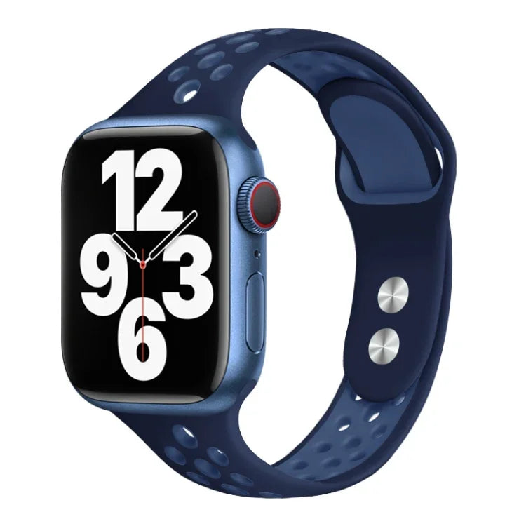 Correia de relógio de cintura pequena com pregos duplos para Apple Watch Series, 7 45mm / 6&SE&5&4 44mm / 3&2&1 42mm, 7 41mm / 6&SE&5&4 40mm / 3&2&1 38mm
