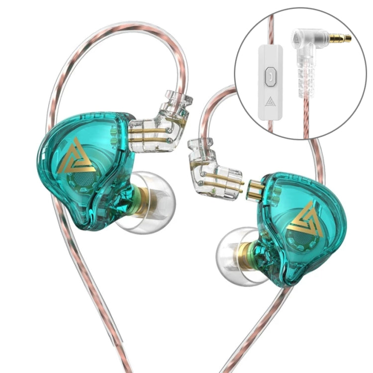 QKZ AK6 PLUS Auricular com fio dinâmico de graves HiFi com cabo de áudio destacável, com microfone, sem microfone