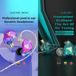 QKZ AK6 PLUS Auricular com fio dinâmico de graves HiFi com cabo de áudio destacável, com microfone, sem microfone