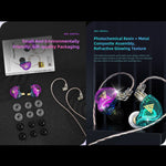 QKZ AK6 PLUS Auricular com fio dinâmico de graves HiFi com cabo de áudio destacável, com microfone, sem microfone