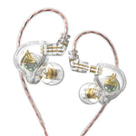 QKZ AK6 PLUS Auricular com fio dinâmico de graves HiFi com cabo de áudio destacável, com microfone, sem microfone