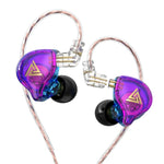 QKZ AK6 PLUS Auricular com fio dinâmico de graves HiFi com cabo de áudio destacável, com microfone, sem microfone