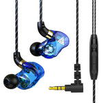 QKZ SK7 Auricular desportivo intra-auricular com driver de cobre e ficha de 3,5 mm, estéreo HiFi com microfone