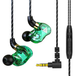 QKZ SK7 Auricular desportivo intra-auricular com driver de cobre e ficha de 3,5 mm, estéreo HiFi com microfone