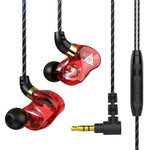 QKZ SK7 Auricular desportivo intra-auricular com driver de cobre e ficha de 3,5 mm, estéreo HiFi com microfone