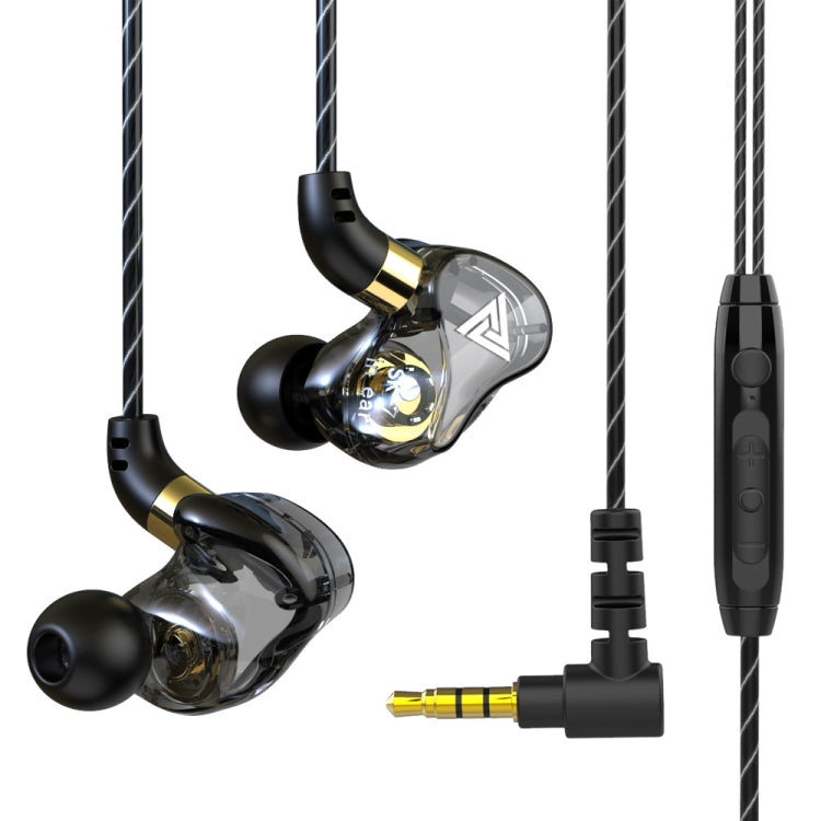 QKZ SK7 Auricular desportivo intra-auricular com driver de cobre e ficha de 3,5 mm, estéreo HiFi com microfone