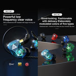QKZ SK7 Auricular desportivo intra-auricular com driver de cobre e ficha de 3,5 mm, estéreo HiFi com microfone