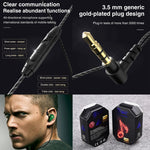 QKZ SK7 Auricular desportivo intra-auricular com driver de cobre e ficha de 3,5 mm, estéreo HiFi com microfone