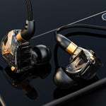QKZ SK8 Auricular desportivo intra-auricular dinâmico com ficha de 3,5 mm, monitor HiFi com microfone