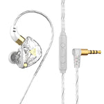 QKZ SK8 Auricular desportivo intra-auricular dinâmico com ficha de 3,5 mm, monitor HiFi com microfone