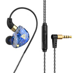 QKZ SK8 Auricular desportivo intra-auricular dinâmico com ficha de 3,5 mm, monitor HiFi com microfone