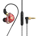 QKZ SK8 Auricular desportivo intra-auricular dinâmico com ficha de 3,5 mm, monitor HiFi com microfone