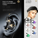 QKZ SK8 Auricular desportivo intra-auricular dinâmico com ficha de 3,5 mm, monitor HiFi com microfone
