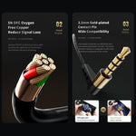 QKZ SK8 Auricular desportivo intra-auricular dinâmico com ficha de 3,5 mm, monitor HiFi com microfone