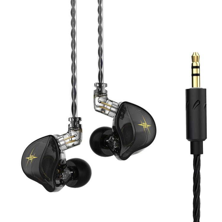 QKZ ZXT Auricular desportivo intra-auricular com fio, controlo e ficha, monitor de palco estéreo HiFi, versão standard, com microfone