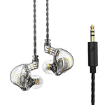 QKZ ZXT Auricular desportivo intra-auricular com fio, controlo e ficha, monitor de palco estéreo HiFi, versão standard, com microfone