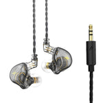 QKZ ZXT Auricular desportivo intra-auricular com fio, controlo e ficha, monitor de palco estéreo HiFi, versão standard, com microfone
