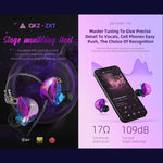 QKZ ZXT Auricular desportivo intra-auricular com fio, controlo e ficha, monitor de palco estéreo HiFi, versão standard, com microfone