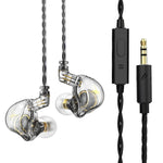 QKZ ZXT Auricular desportivo intra-auricular com fio, controlo e ficha, monitor de palco estéreo HiFi, versão standard, com microfone