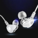 QKZ F910 Auricular In-ear Subwoofer Duplo Dinâmico