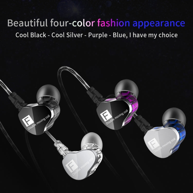 QKZ F910 Auricular In-ear Subwoofer Duplo Dinâmico