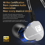 QKZ F910 Auricular In-ear Subwoofer Duplo Dinâmico