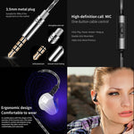 QKZ F910 Auricular In-ear Subwoofer Duplo Dinâmico