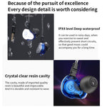 QKZ F910 Auricular In-ear Subwoofer Duplo Dinâmico
