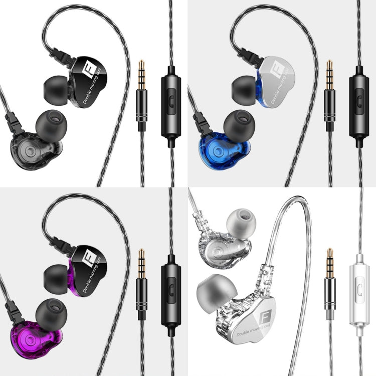 QKZ F910 Auricular In-ear Subwoofer Duplo Dinâmico