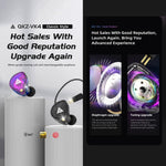 QKZ VK4 Auricular In-ear Subwoofer HiFi com Controlo por Fios e Microfone