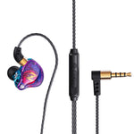 QKZ ZEN Auricular In-ear Subwoofer com Controlo por Fios para Música, Corrida e Desporto, com Microfone