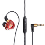 QKZ ZEN Auricular In-ear Subwoofer com Controlo por Fios para Música, Corrida e Desporto, com Microfone