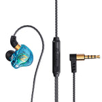 QKZ ZEN Auricular In-ear Subwoofer com Controlo por Fios para Música, Corrida e Desporto, com Microfone