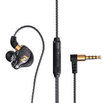 QKZ ZEN Auricular In-ear Subwoofer com Controlo por Fios para Música, Corrida e Desporto, com Microfone