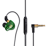 QKZ ZEN Auricular In-ear Subwoofer com Controlo por Fios para Música, Corrida e Desporto, com Microfone