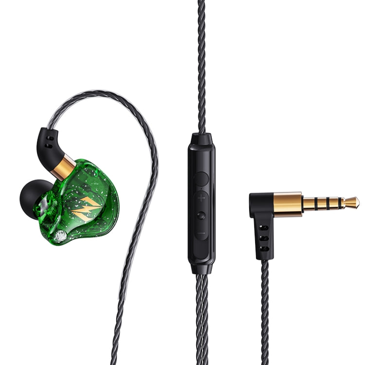 QKZ ZEN Auricular In-ear Subwoofer com Controlo por Fios para Música, Corrida e Desporto, com Microfone