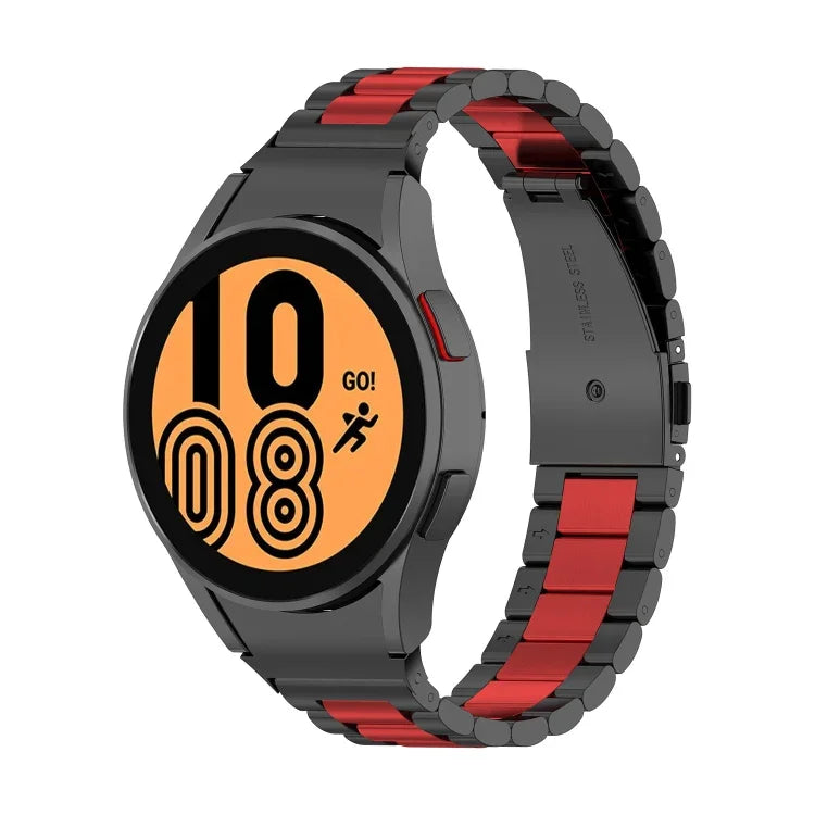 Correia de Relógio em Aço com Três Fios, Para Samsung Galaxy Watch 5 40mm, Para Samsung Galaxy Watch 5 Pro 45mm