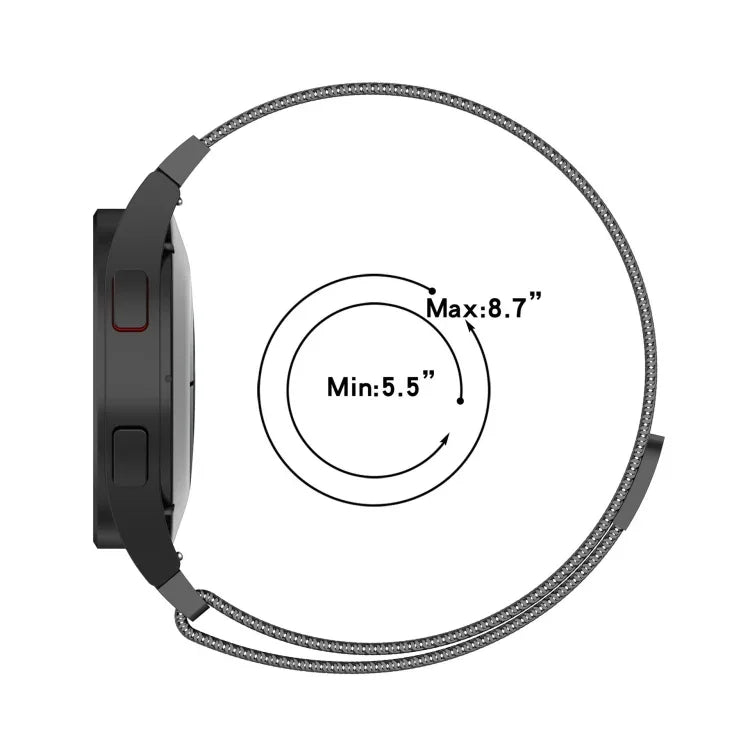Correia Milanesa para Relógio, Para Samsung Galaxy Watch 5 40mm / 44mm, Para Samsung Galaxy Watch 5 Pro 45mm