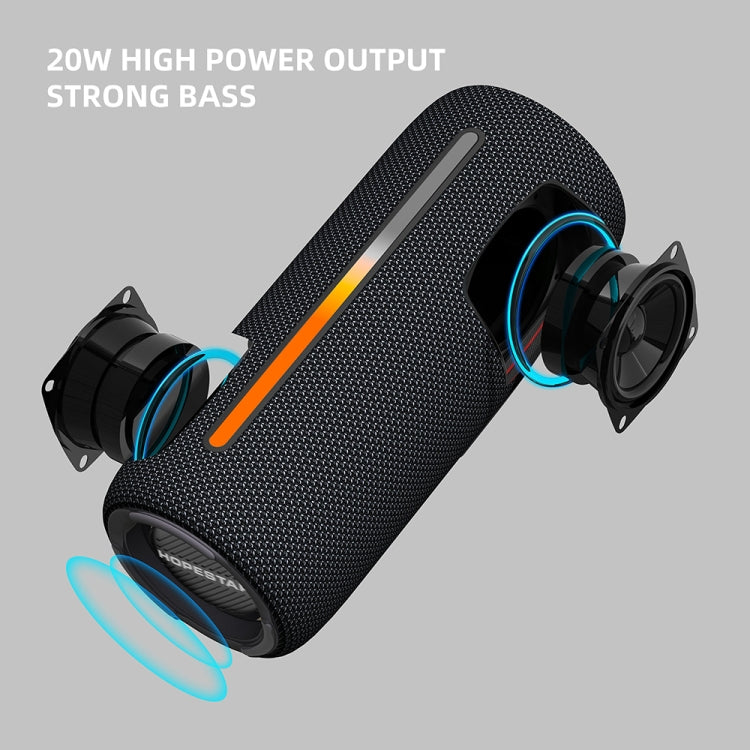 HOPESTAR P37 Altifalante Bluetooth Sem Fios Resistente à Água Portátil com Luz RGB para Exterior
