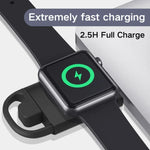 Carregador inteligente portátil sem fios T09-A com dupla USB para Apple Watch Series, para Apple Watch Series