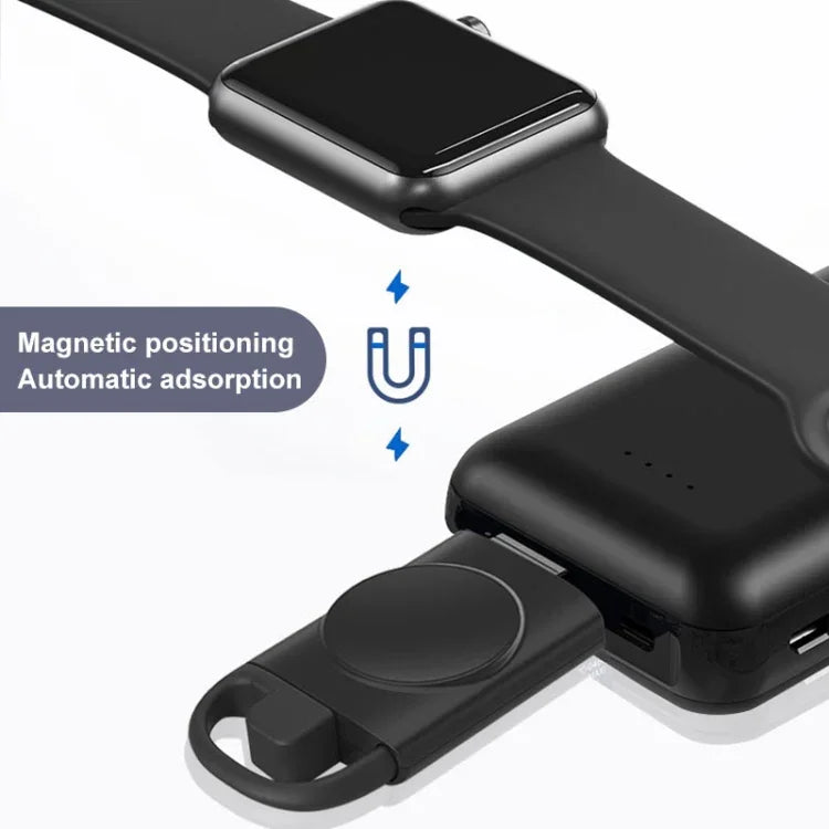 Carregador inteligente portátil sem fios T09-A com dupla USB para Apple Watch Series, para Apple Watch Series