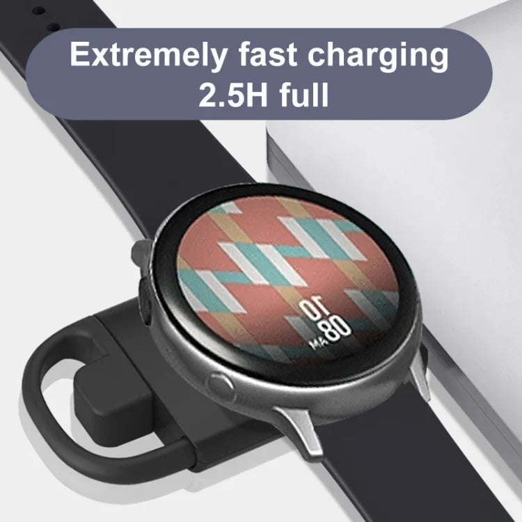Carregador Portátil Sem Fios T09-S USB+Type-C para Smartwatch Samsung Watch Series, Para Samsung Watch Series